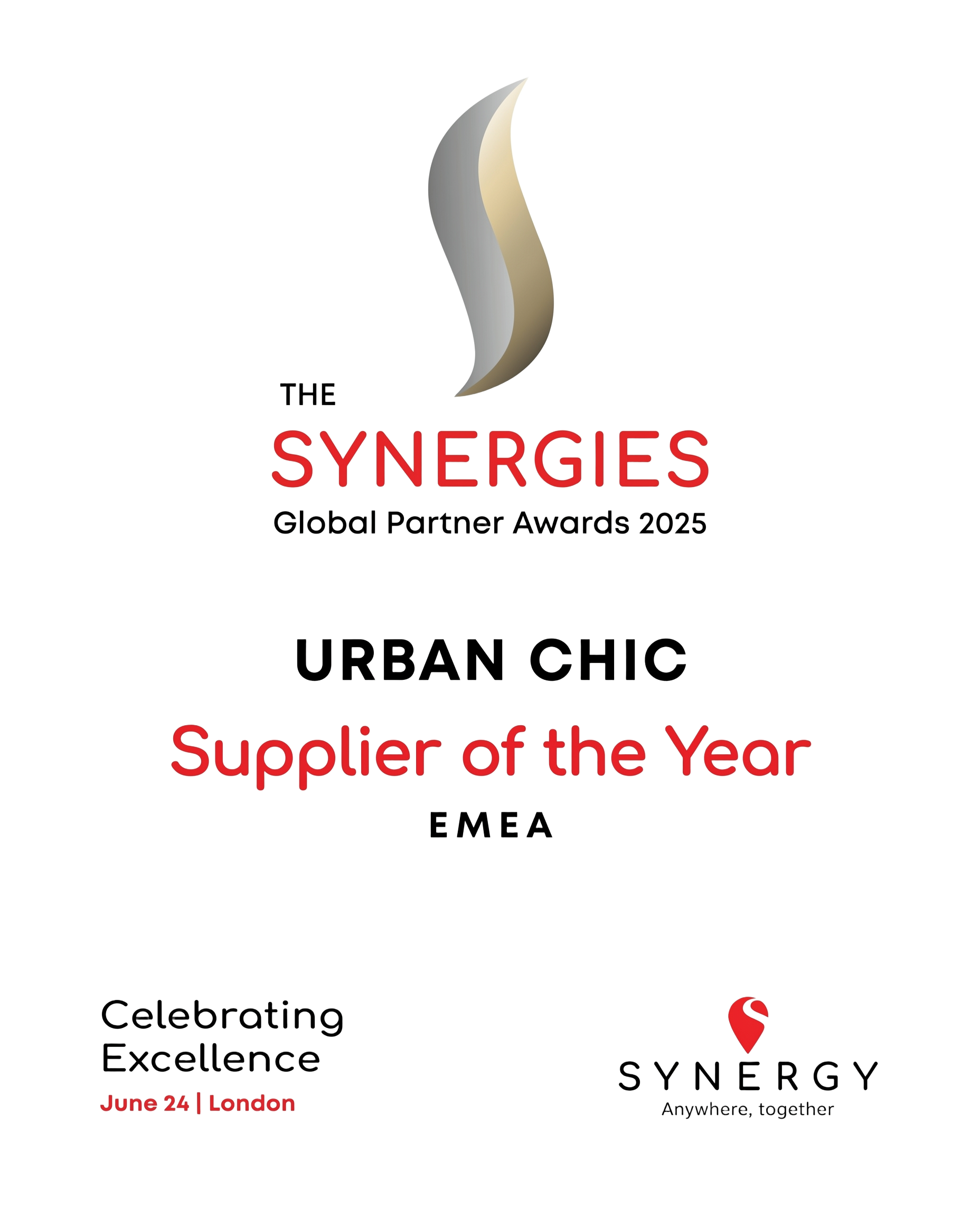 Synergies Global Partner Awards 2025 — Supplier of the Year, EMEA
